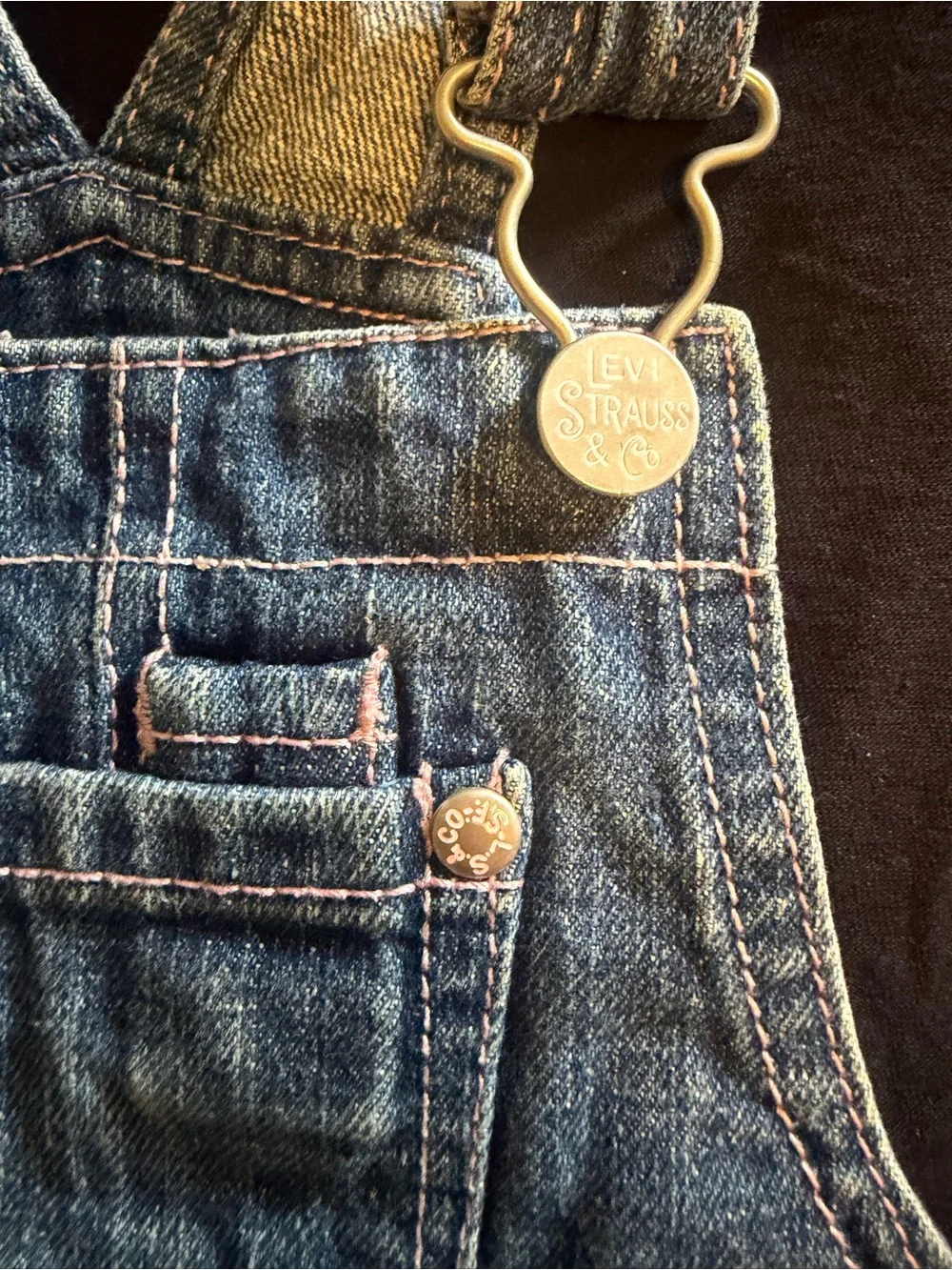 Levi's Blue Denim Kids Overall Skirt with Adjustable Straps